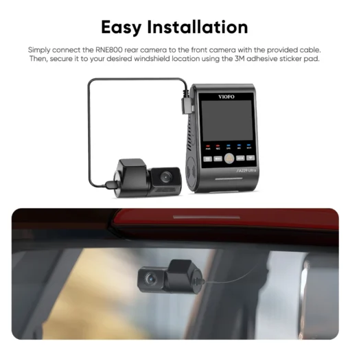 VIOFO RNE800 4K HDR Rear Camera with 6M Cable and Sticker for A229 Ultra Series - Image 4