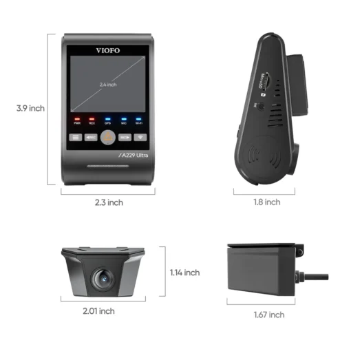 VIOFO A229 Ultra W 2CH 4K Front+ 4K Waterproof Rear Camera - Image 5
