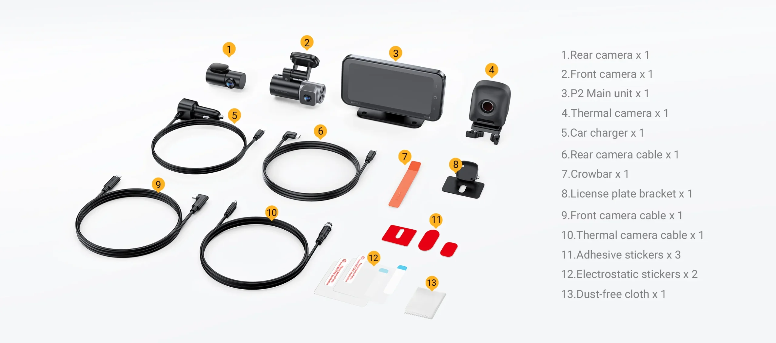 Vantrue Pilot 2 4-Channel Thermal Smart Dash Cam - Image 8